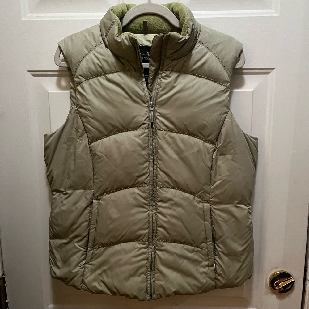 Eddie Bauer Chartreuse Green Goose DownnPuffer Vest Size M
